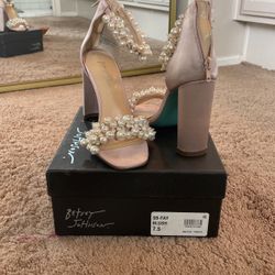 Betsey Johnson Heals - Bridal Pearl And Blush 