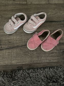 Toddler Girls Vans And Toms Size 7