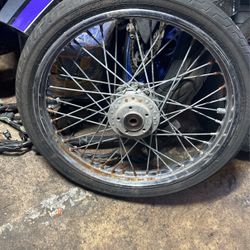 Harley Davidson sportster 21 inch front spoke rim with tire low rider or Sportster