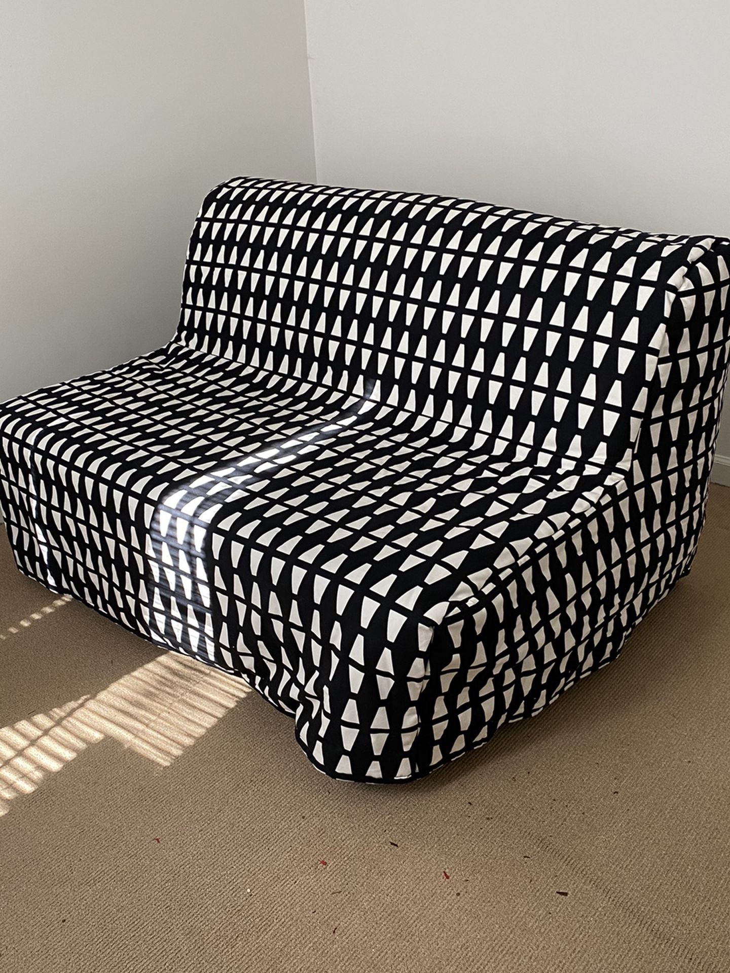 IKEA convertible couch/futon W/ B&W Cover