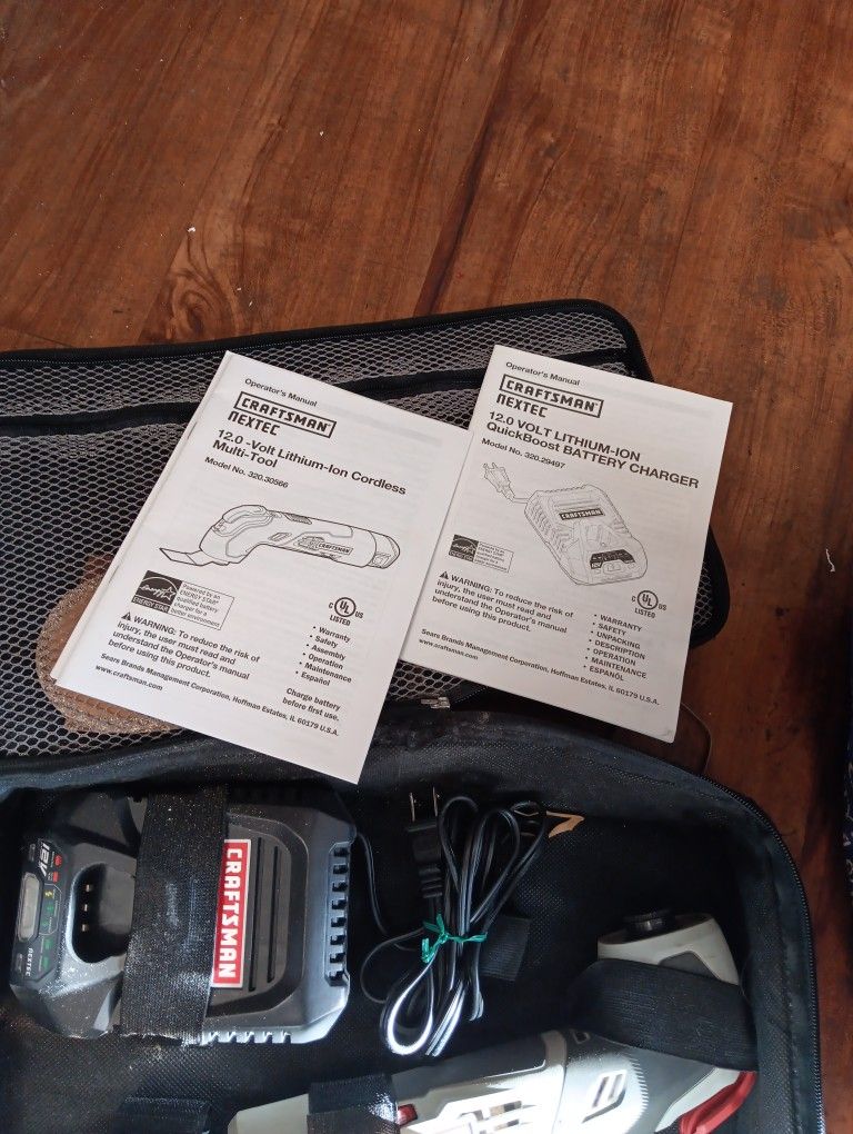 Craftsmen Nextec Cordless Multi Tool And Battery Charger