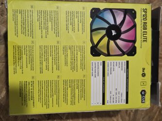 Corsair iCUE SP120 RGB Elite 120mm RGB Fans 3-Pack – New Open Box