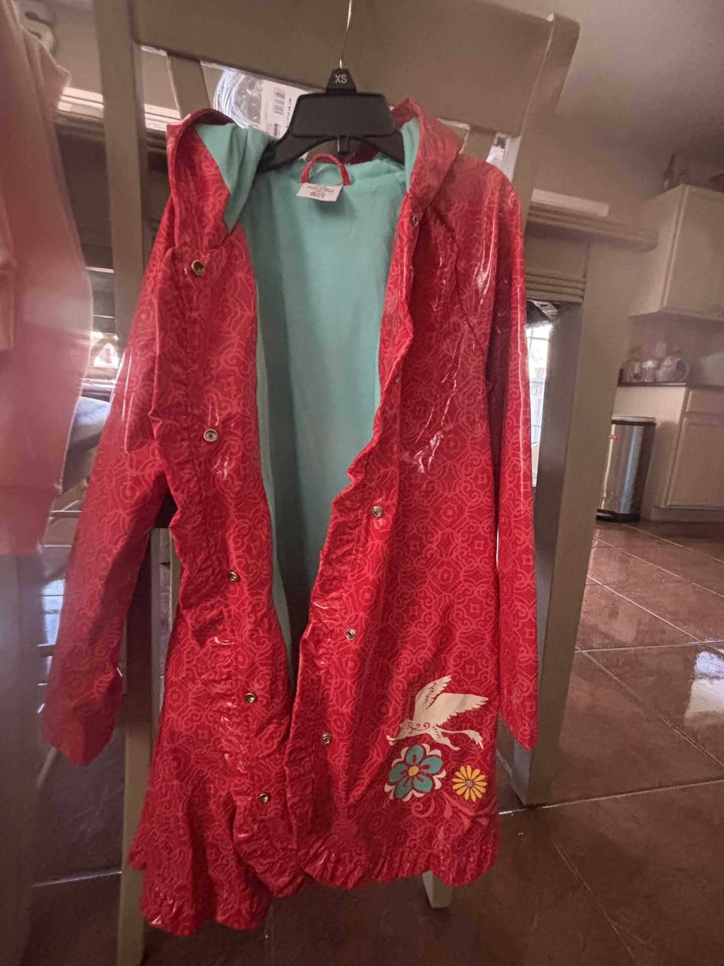 Elena Red Raincoat Light & Warm