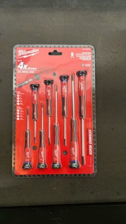 Milwaukee Precision Phillips-Slotted Screwdriver Set (8-Piece)