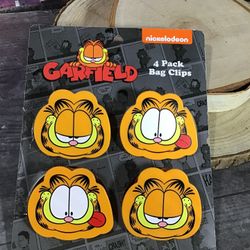 Nickelodeon Garfield 4 Pack Bag Clips -NEW