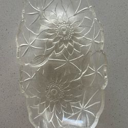 Indiana Glass Sunflower Relish Tray