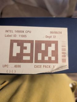 Intel I9 14900K new was opened for 2 minutes