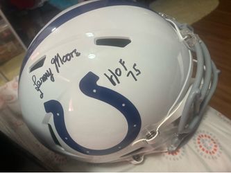 Lenny Moore HOF helmet