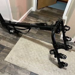 Like New HOLLYWOOD Bike Rack for 2” hitch holds 3 bikes and folds for easy transport