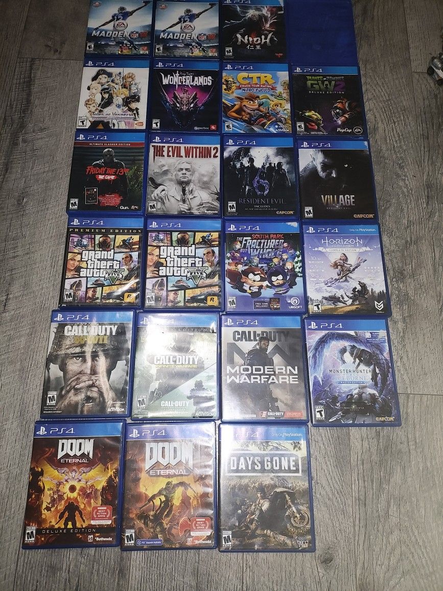 PS4 GAMES (PRICES BELOW 