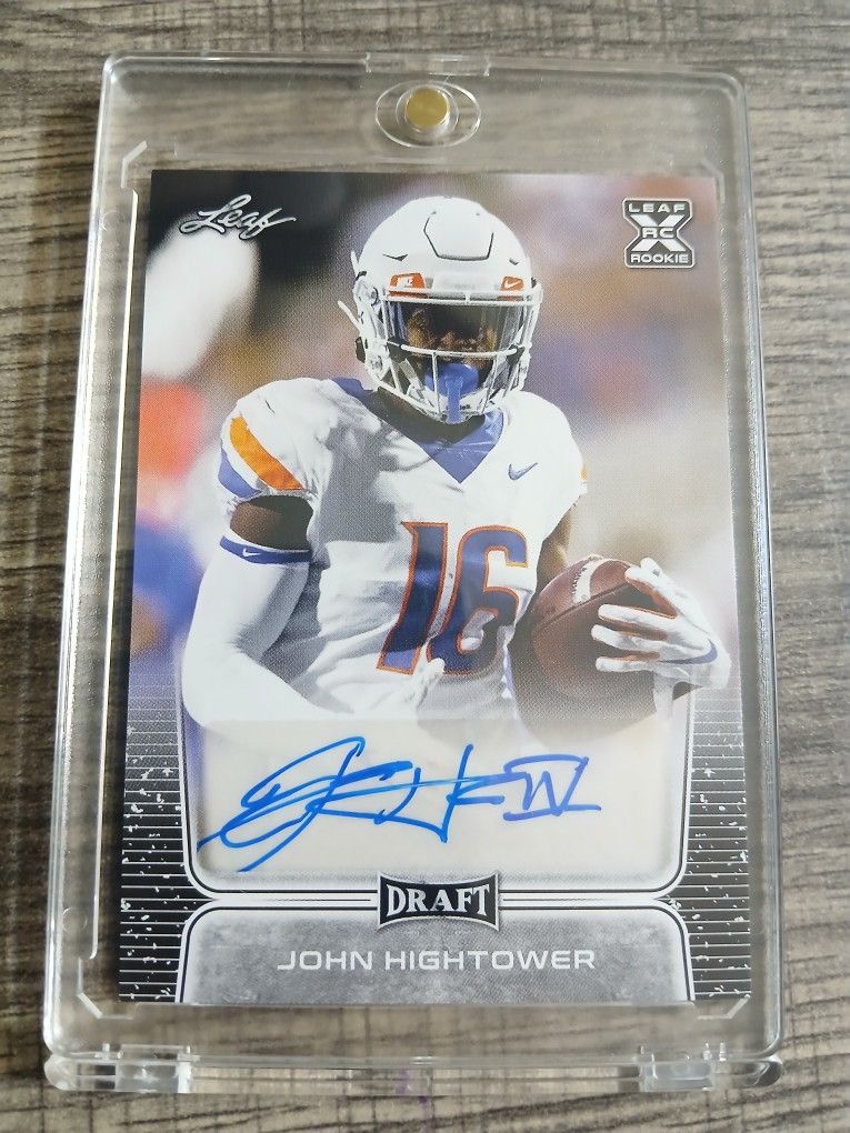 2020 Leaf Draft Auto #BA-JH3 John Hightower Rookie RC, Philadelphia Eagles 