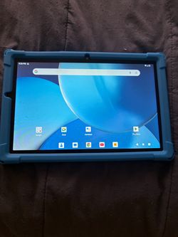 Android Tablet with Blue Protective Case