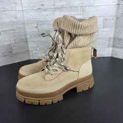 UGG ASHTON HIKER SHORT LACE UP MUSTARD SEED WATERPROOF BOOTS US 8/ EU 39 / UK 6