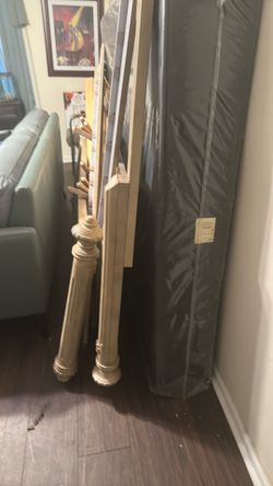 Solid wood bed