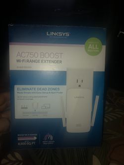 Linksys - AC750 Boost Range Extender - White