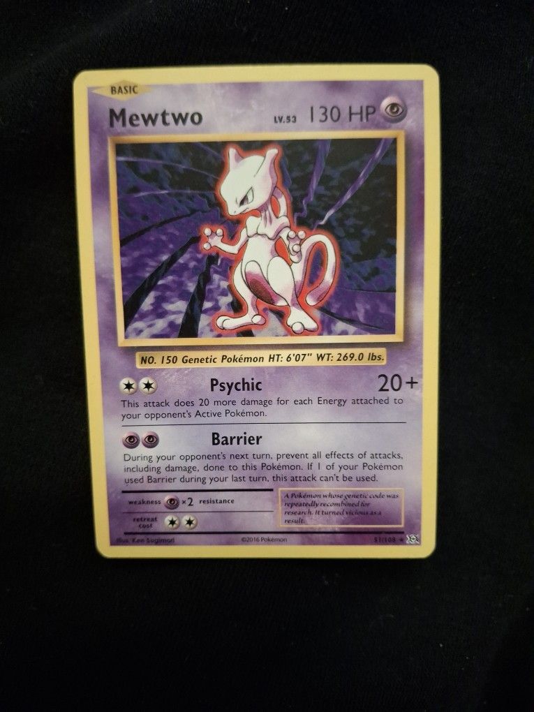 2016 Mewtwo Pokémon Card