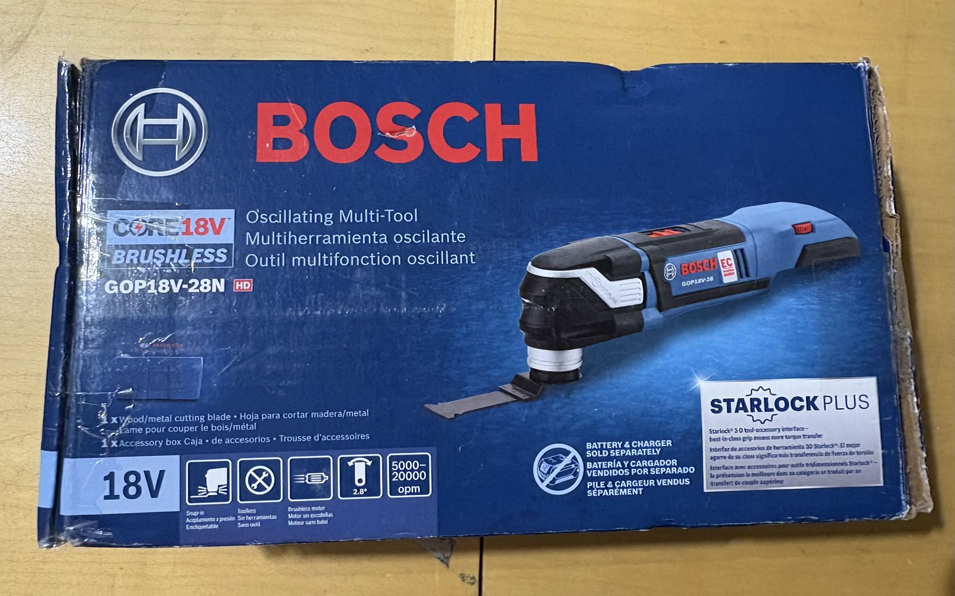 NEW Bosch GOP18V-28N12 Brushless 18V Oscillating Multi-Tool Kit