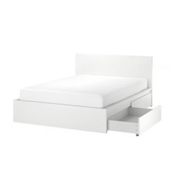 IKEA Malm Full Size Bed Frame and 2 Storage Drawers