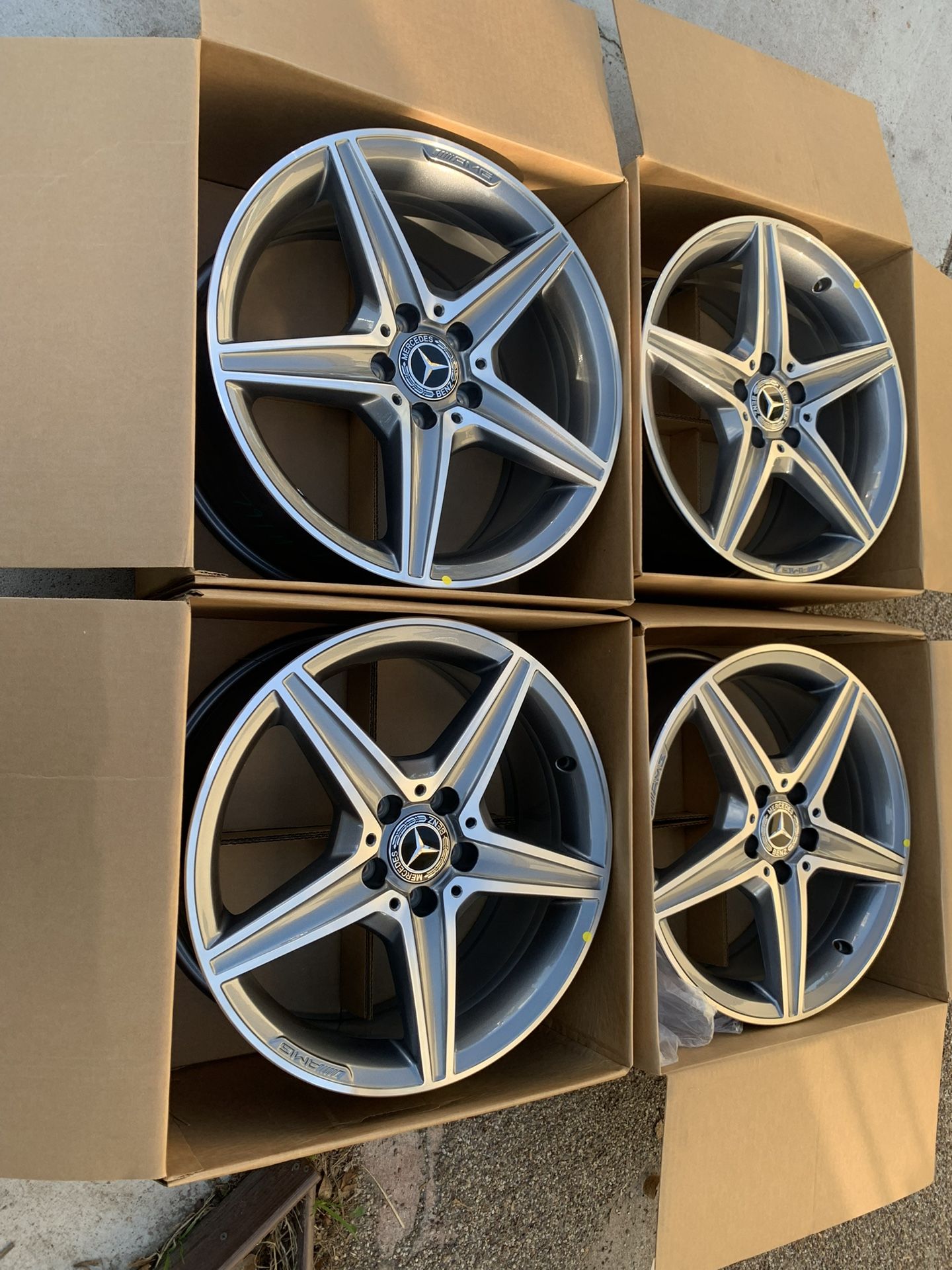 New Mercedes Benz CLA250 Rims 18” Staggered OEM Factory Wheels Rines Nuevos Para C250 C300 C350 C450 CLA 250 