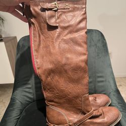 Brown Leather Riding Boots