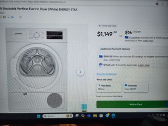 New Bosch Ventless Dryer