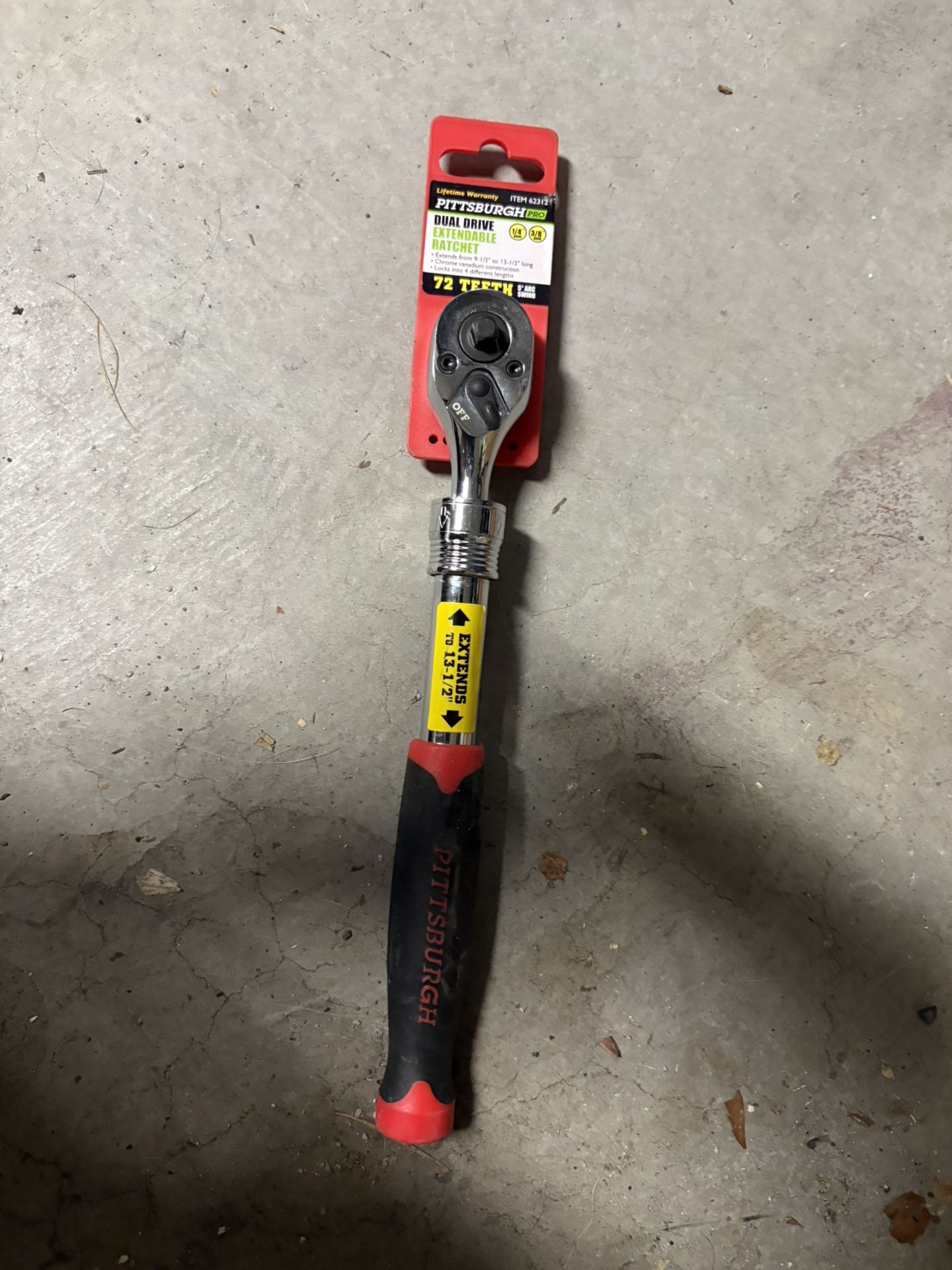 Pittsburgh Dual Drive (1/4” And 3/8”) Extendable Ratchet