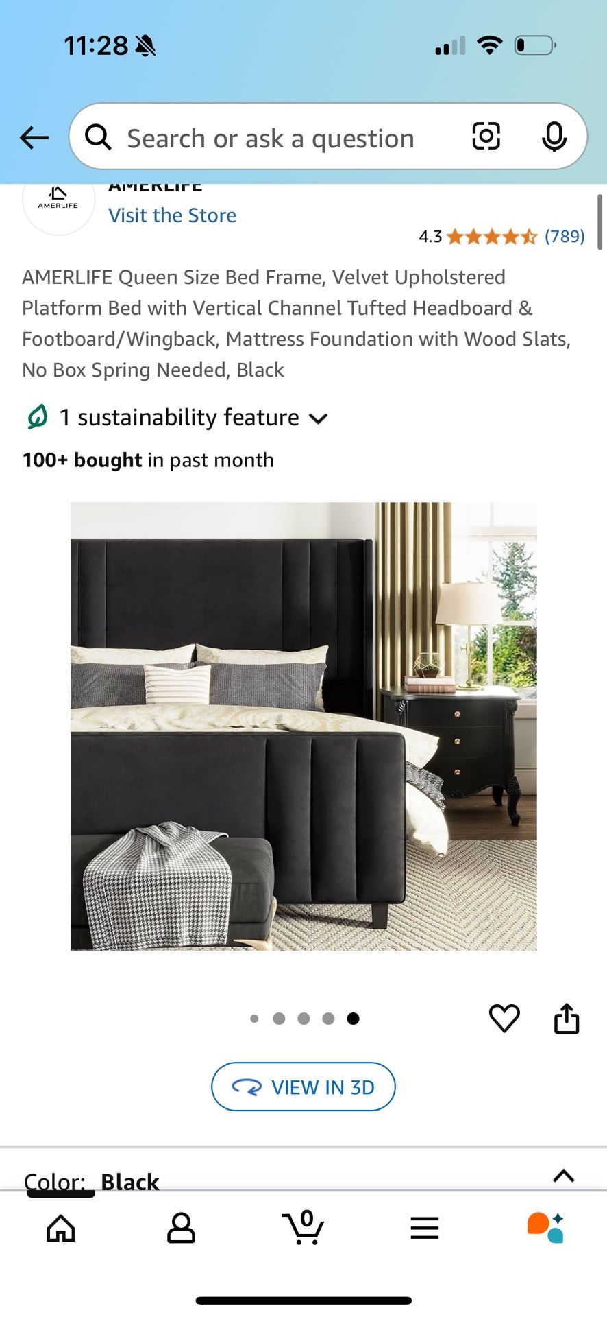 AMERLIFE King Size Bed Frame, Velvet Upholstered Platform Bed with Vertical Channel Tufted Headboard & Footboard/Wingback, Mattress Foundation with W
