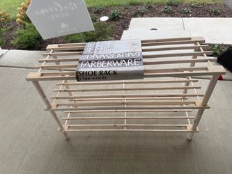 Farberware 3-Tier Wood Shoe Rack