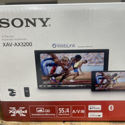 Sony Car AV Receiver, 6.9”, Weblink, BT, Radio, Brand New 