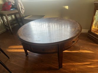 Round Wooden Coffee Table