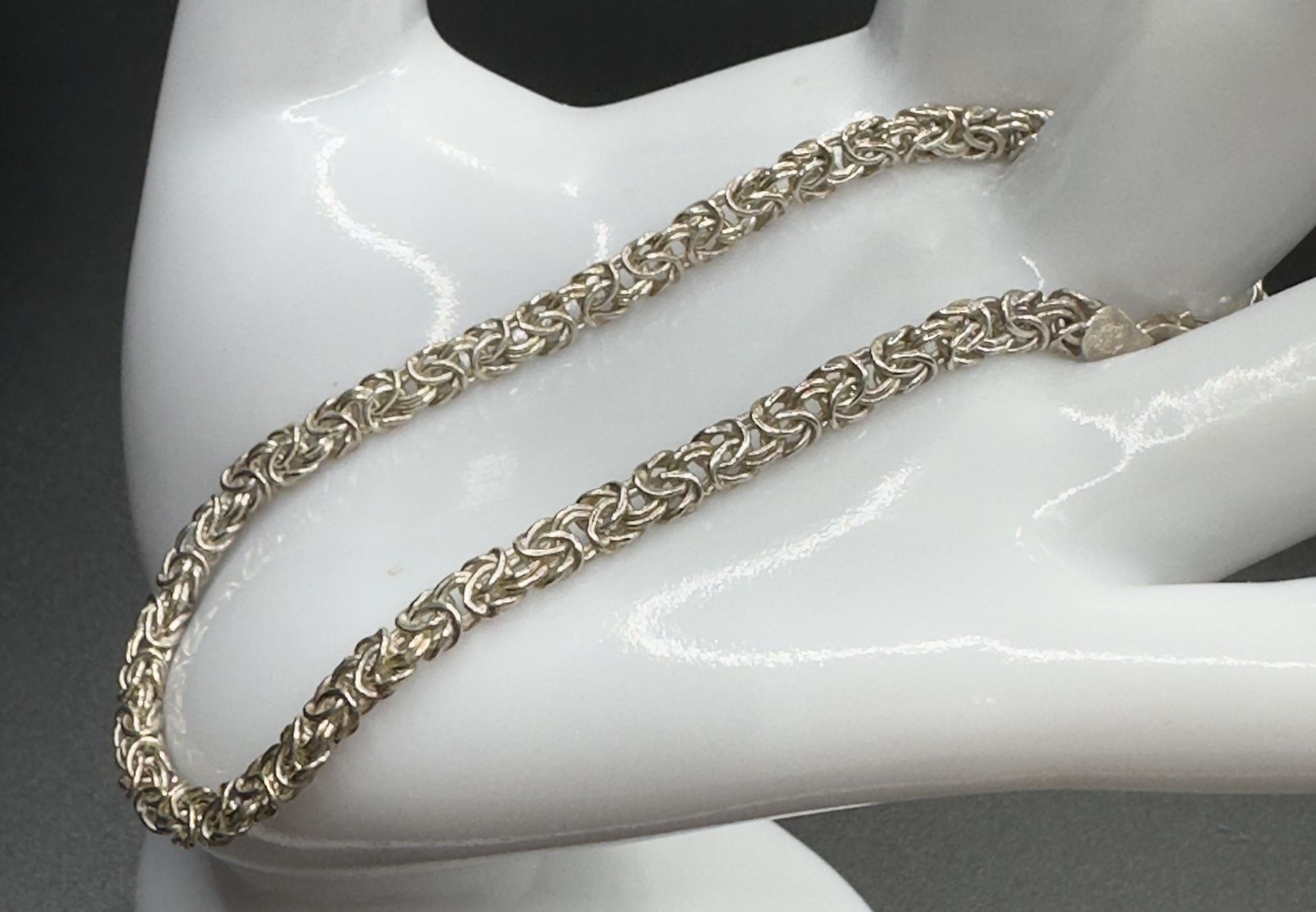 High-Quality Sterling Silver Byzantine Bracelet