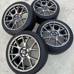 rims 18 Gold Bronze 5x112  Wheels rines For Jetta Passat Atlas Beetle Golf Crossgolf Tiguan Gti Mercedes Benz Audi Cooper Clubman 