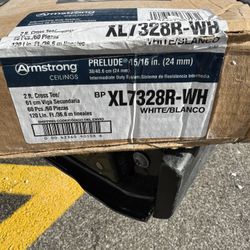 60 Pack Armstrong 2' Steel Ceiling Tile Cross Tees XL7328RW