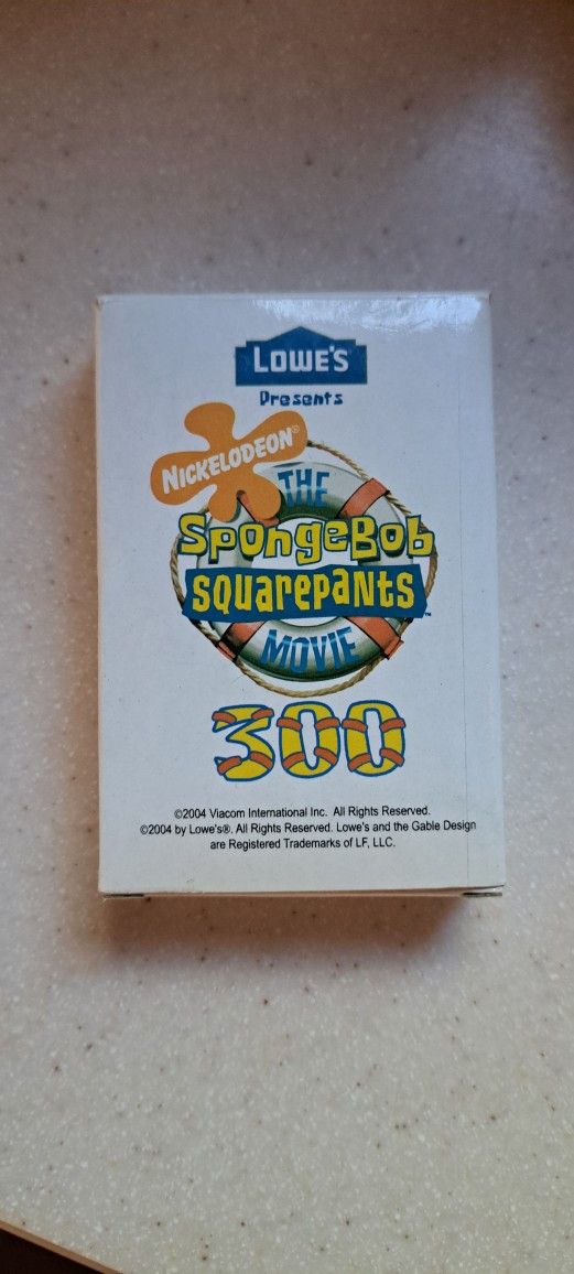 Lowe's Nickelodeon SpongeBob Square Pants Movie Playing Cards 2004