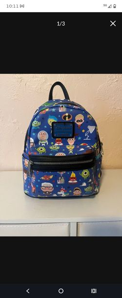 Loungefly Disney Parks Pixar Chibi Characters Mini Backpack