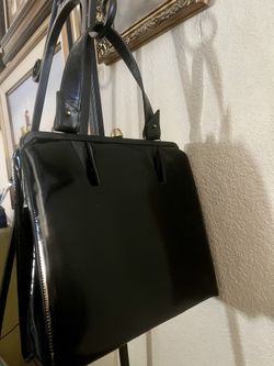 Vintage Original Caprice Black Patent Leather Purse 