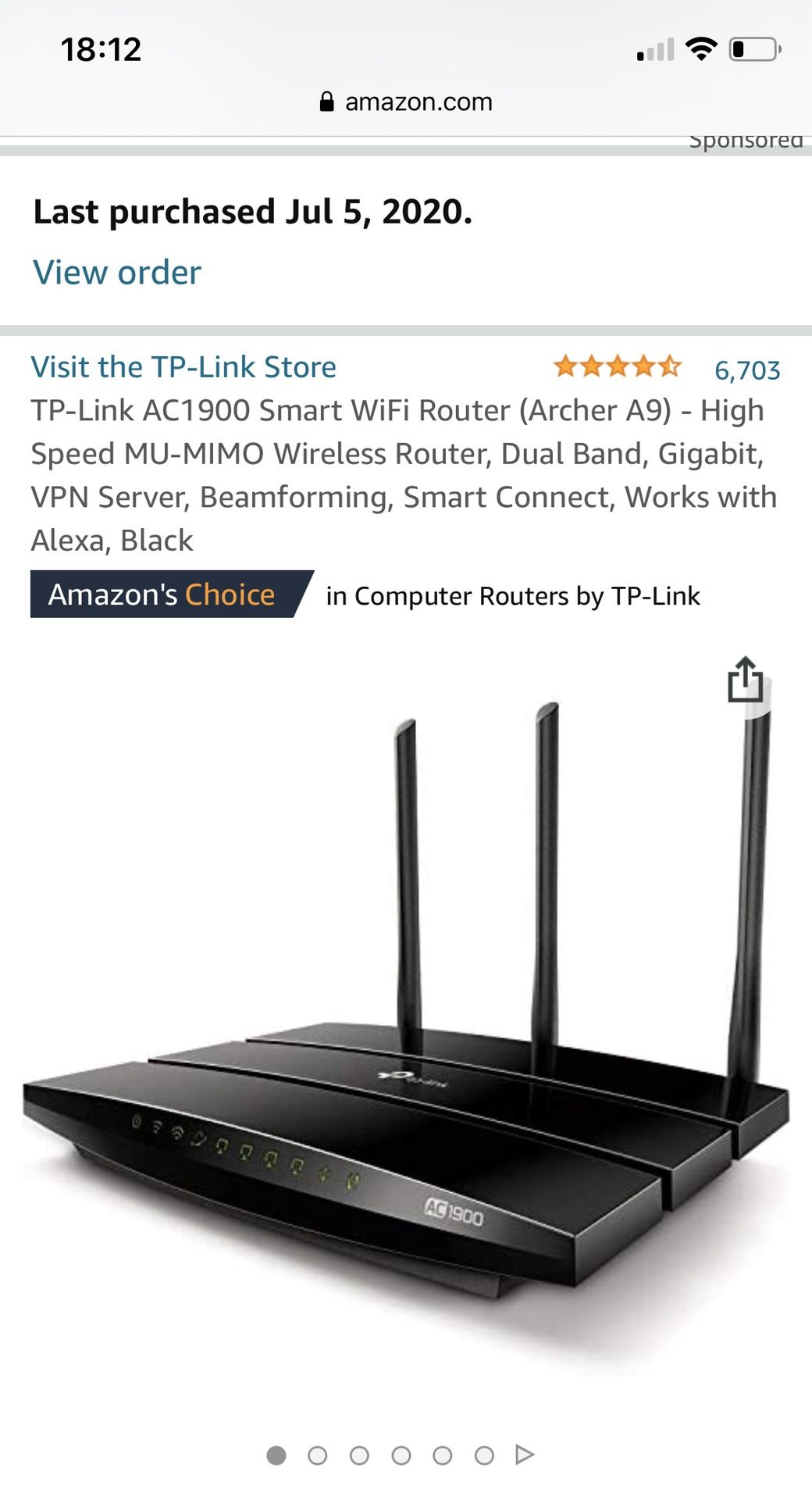 TP-Link AC1900 Smart WiFi Router (Archer A9) for Sale in Bellevue, WA -  OfferUp