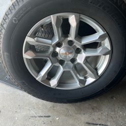 18 Inch Rims And Tires Brand New Came Off My 2025 Chevy Silverado Michelin 265/65/18