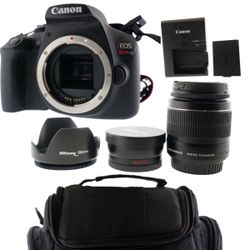 Canon EOS Rebel T7 Digital SLR Camera w/ EF-S 18–55mm Lens, Charger, Battery kit