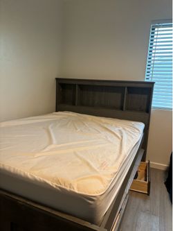 Full bed with mattress and frame