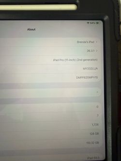 Apple iPad Pro 11-inch 2nd Gen 128GB