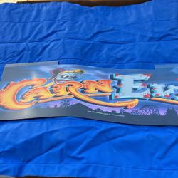 Original CarnEvil Midway Arcade Video Game Marquee Sign Header 