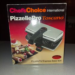 CHEF'S CHOICE INTERNATIONAL PIZZELLE PRO TOSCAMO NEW SEALED IN BOX