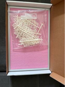 Y2K Coquette Pink Felt Letter Board Kawaii Dorm Decor 18x12 Retro