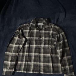 Hollister Boxy Flannel (black White)