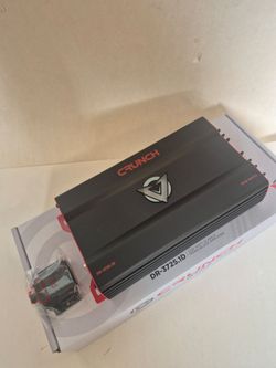 CRUNCH 3725 WATTS MONOBLOCK 1 OHM STABLE BUILT IN CROSSOVER WITH BASS CONTROL CAR AMPLIFIER