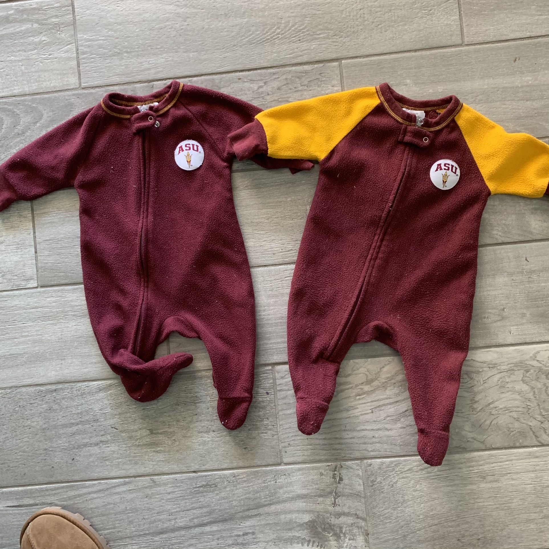 ASU Arizona State Baby Footie Pajamas 3-6 Month