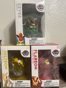 Pokemon Eeveelution figures - Eevee/Flareon/Jolteon