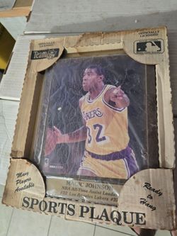 1990 NBA  Sports plaque Magic Johnson  los ángeles Lakers