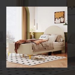 Modern Upholstered Bed Frame Twin